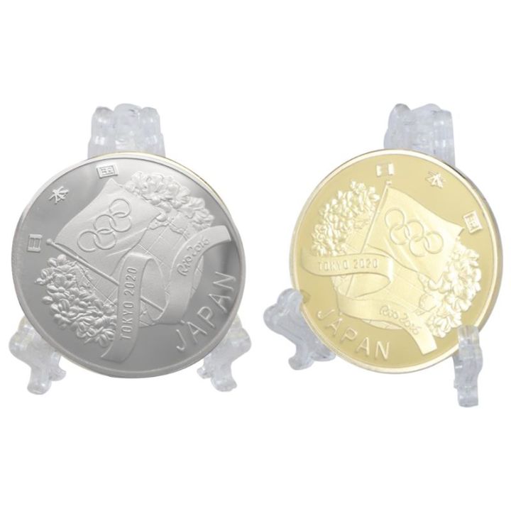 e15b-ชาเลนจ์ของที่ระลึกเหรียญที่ระลึกชุบเงินเคลือบทองโอลิมปิกเกมส์2020ญี่ปุ่น