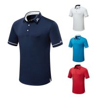 2023 new JL J Lindeberg The new 2020 golf clothing short sleeve T-shirt men outdoor sports quick-drying breathable moisture absorption perspiration POLO shirt