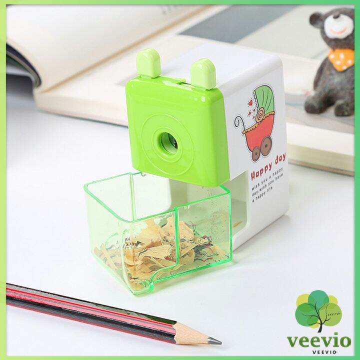 veevio-เครื่องเหลาดินสอ-สุดน่ารัก-กบเหลาดินสอ-pencil-sharpener-มีสินค้าพร้อมส่ง