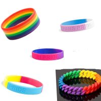 Rainbow LGBT pride gay Silicon Bracelet Lover Friendship Bracelets for women man Boy Girl Symbol Gay Pride Man Jewelry Replacement Parts