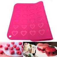 【hot】▫  42 Hearts Molds Food Grade Silicone Bakeware Oven Baking Tray Fondant Pastry Gad