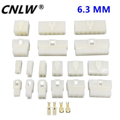 1 Set 6.3 MM Automotive Wiring Plug 1P 2 P 3P 4P 6P 8P 9P 10P 12P 14P Male and Female Butt Socket High Current Connector Watering Systems Garden Hoses