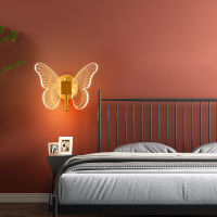 LED Butterfly Wall Lamp Indoor Lighting Lampras Home Bedroom Bedside Living Room Decoration Staircase Light iluminação interior