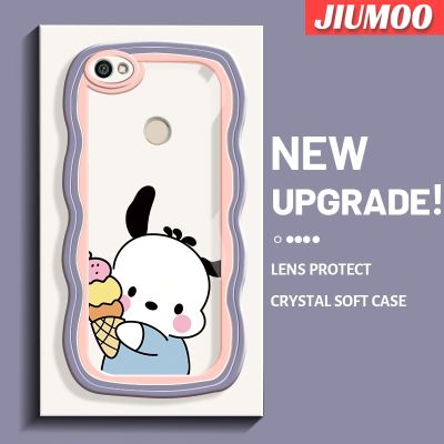 เคส JIUMOO สำหรับ Xiaomi Redmi โน๊ต5A Y1ชั้นหนึ่งน่ารักจาก Sanrio Pochacco ลายครีมเคสโทรศัพท์แบบใสนิ่มเคสซิลิโคนแฟชั่นเลนส์กล้องถ่ายรูปเคสป้องกันโปร่งใสกันกระแทก