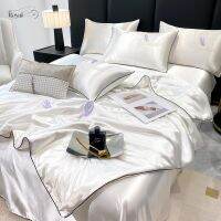 Libo11ผ้านวมคลุมขนเป็ดเทาปัก Satin รู้สึกเย็น