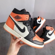 Giày Sneaker Jordan 1 cổ cao Giày thể thao JD1 cam đen cổ cao nam nữ hàng thumbnail