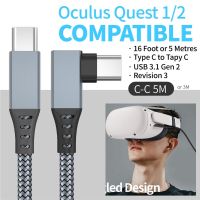 สำหรับ Oculus Quest 2 Link สายเคเบิล3M/5M Type C USB 3.2 Gen 1การถ่ายโอนข้อมูลชาร์จเร็วสำหรับ Oculus Quest 2หูฟัง VR อุปกรณ์เสริม