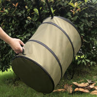 Garbage Storage Trash Bag Portable Collapsible Pop-Up Garden Leaf Trash Can Flowers And For Garden Camping Grass Collection