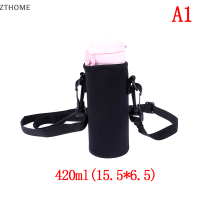 ZTHOME 420ml-1500ml ขวดน้ำ Carrier INSULATED COVER BAG Holder STRAP TRAVEL