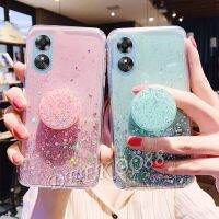 คลังสินค้าพร้อมเคสสำหรับ OPPO A58 A78 4G 2023ใหม่กากเพชรส่องแสงเป็นประกายวิบวับดาว OPPOA58ฝาหลัง Softcase พร้อมปลอกที่วางโทรศัพท์