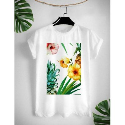 เสื้อยืดสกรีนลาย Tropical ใส่สบาย ไม่ยืด ไม่ย้วย