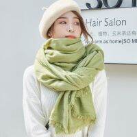 Air-conditioned room shawl scarf female wild winter 2021 imitation cashmere home空调房披肩围巾女百搭冬季2021仿羊绒居家旅游防晒防寒围巾