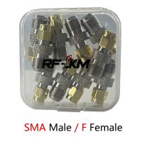 10PCS/boxs SMA Male to F Female RF Coaxial Adapter F Type Jack to SMA Plug Convertor RF Coax Straight Connector Gold Plated