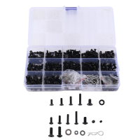 522PCS RC Screws Kit Repair Tool Box Replacement Parts for 1/8 1/10 Traxxas Axial Redcat HSP HPI Arrma Losi