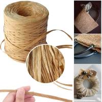 Raffia Paper Ribbon 200 Meters Decoration Wedding Rope Ribbon for Natural Paper Twine Gift Party Easter Packing Craft Wrapping Banners Streamers  Conf