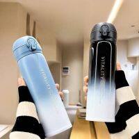 Korean Gradient Color Portable Vacuum Kettle Office Use Stainless Steel Insulation Coffee Cup Thermos Mug