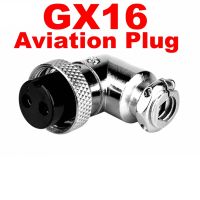 1 pcs GX16 Elbow Aviation Plug Socket Female 90 degree angle 2/3/4/5/6/7/8/9/10 Pin Right angle M16 Plug and Socket