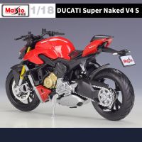 Maisto 1:18 DUCATI โมเดลรถมอเตอร์ไซค์จำลองของเล่นอัลลอย V4S เปลือยกายของขวัญสำหรับเด็กมอเตอร์ไซค์โลหะหล่อ