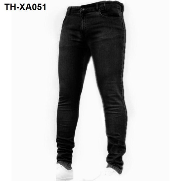 new-autumn-european-and-american-mens-jeans-non-ironing-treatment-trousers-fashion-city-tight-mid-waist-travel
