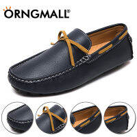 ORNGMALL Casual หนัง Loafer รองเท้าฤดูใบไม้ผลิแฟชั่นรองเท้าเรือสำหรับชาย Handmade นุ่มสบายรองเท้าขับรถรองเท้าแตะ Slip-On รองเท้าสำหรับชายเหมาะสำหรับทุกวัน Street Wear ขนาดใหญ่36-48