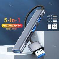 อะแดปเตอร์ฮับ USB 5In1ชนิด C แท่นชาร์จแท่นวางแบบพกพาไมโคร USB USB 3.0สำหรับโทรศัพท์มือถือ