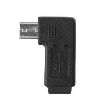 USB ขนาดเล็กทำมุมซ้ายและขวา5พินตัวเมียเป็น Micro USB USB อะแดปเตอร์ซิงค์ข้อมูลตัวผู้