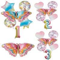 【CC】 6pcs Foil Set Pink Colourful 32inch Number Balloons Baby Shower Birthday Supplies