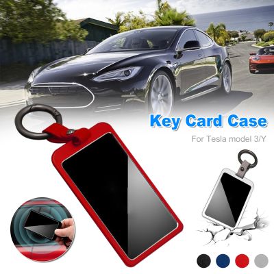 npuh Auto Parts Are Applicable To Tesla Model3Y Card Key Case Modely Aluminum Alloy Protective Cover Including Anti-slip Parts