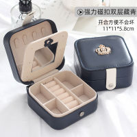 MOONLAY New Double-Layer PU Leather Jewelry Box European Jewelry Storage Box Large Space Jewelry Holder Gift Case with Lock