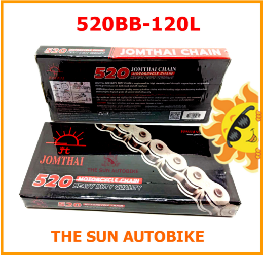 โซ่-sun-ขนาด-520bb-120dl-ตราพระอาทิตย์-สีเดิมดำ-จำนวน-1-เส้น-ของแท้