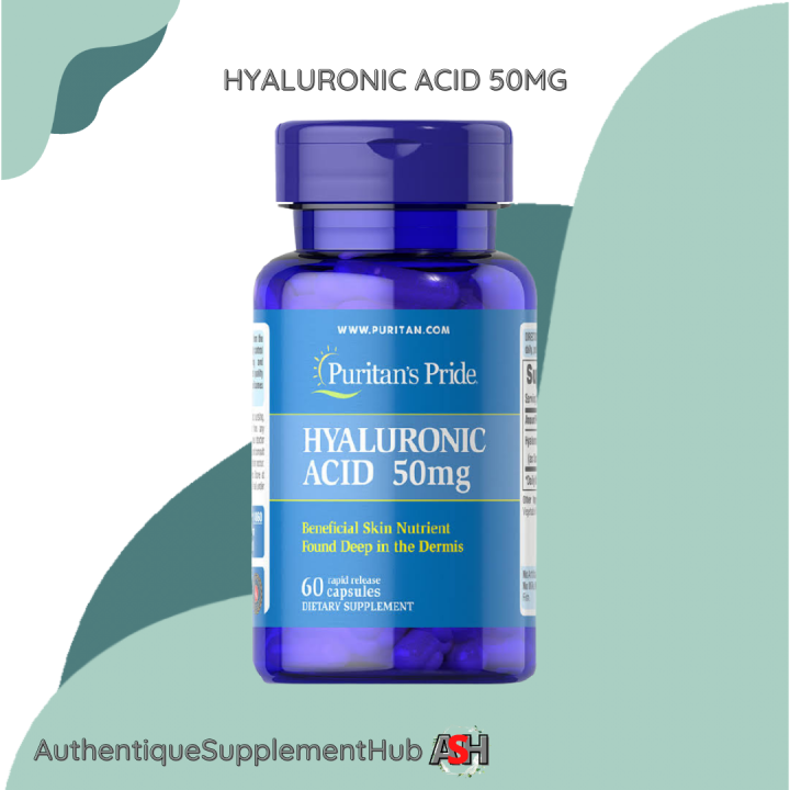 Puritan’s Pride Hyaluronic Acid 50mg, 60 Capsules Lazada PH