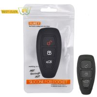 เคสซิลิโคนกุญแจสำหรับ Ford โฟกัส RS Fiesta Mondeo Kuga B-Max Grand C-Max S-Max Galaxy Keyless Fob ตัวป้องกันที่วางฝาครอบ