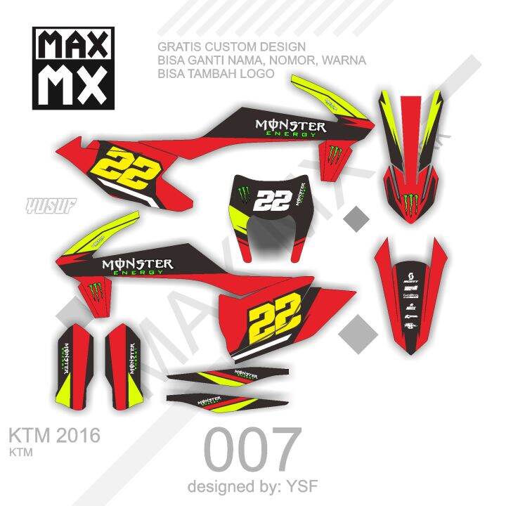decal ktm 250 merah hijau roadrace Lazada Indonesia
