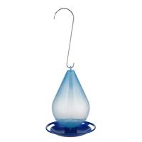 Bird Feeder Hanging Water Feeder Droplet Shaped Wild Birds Waterer Automatic Feeding Container with Hook Outdoor Bird Trough