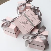 Box Wedding Ribbon Bow Packaging Box Case Bead Storage Chocolate Wrapping Box Candy Box