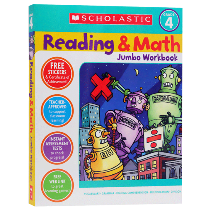 Milumilu Scholastic Reading Math Jumbo Workbook Grade Original English