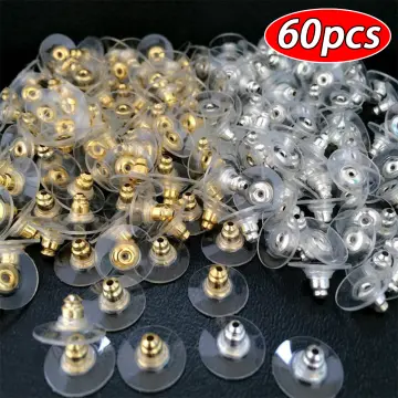 100pcs/lot Rubber Earring Backs Stopper Earnuts Stud Earring Back