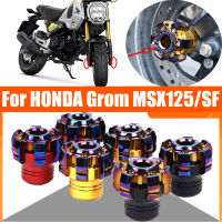 สำหรับฮอนด้า GROM MSX125 SF MSX 125 SF 125SF MSX125SF รถจักรยานยนต์ด้านหน้าล้อหลังเพลาส้อมชนเลื่อนล้อเพลาหมวกป้องกัน