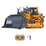 Xe điều khiển từ xa Crawler nặng xe ủi đồ chơi 1 24 9ch máy xúc điều khiển