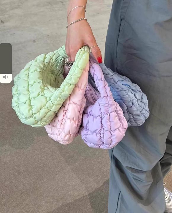 ๑-2023-new-cos-bag-summer-micro-korean-limited-candy-color-mini-cloud-bag-wrinkled-dumpling-handbag