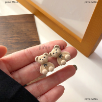 pime MALL น่ารัก pluffy Plush Bear ต่างหูสำหรับผู้หญิง Hairy Animal Drop ต่างหูเครื่องประดับ