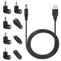 Universal 5V DC สายไฟ,USB DC 5.5X2.1มม. ปลั๊กสายชาร์จ8หัว (5.5X2.5, 4.8X1.7, 4.0X1.7, 3.5X1.35, 2