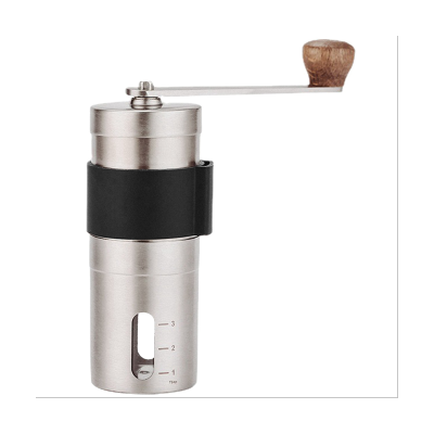 Portable Manual Coffee Grinder - Higher Hardness Conical Ceramic Burrs Stainless Steel Hand with Fine Powder Adjustment