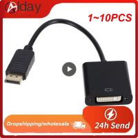 1 10PCS DisplayPort Display Port DP to VGA Adapter Cable Male to Female Converter for PC Computer Laptop HDTV Monitor Projector