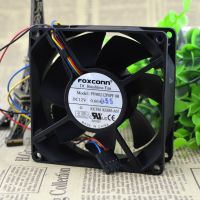 Foxconn 9032 12V0.60A PV903212PSPF0A เงียบ4สาย PWM อุณหภูมิควบคุม Chassis Cooling Fan