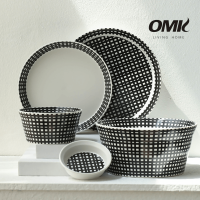 OMK กิ๊ฟติดผมซีรีส์เครื่องใช้โต๊ะอาหารเซรามิคจานชาม Underglaze