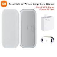 Xiaomi บอร์ดหลายอุปกรณ์ชาร์จแบบไร้สาย20W อุปกรณ์ค้ำยันสูงสุด3อุปกรณ์ชาร์จเร็วพร้อมที่ชาร์จ120W และสาย6A สำหรับโทรศัพท์/หูฟัง