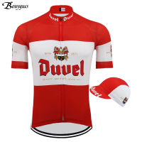 Duvel Beer Mens Classic Cycling Jersey Short Sleeve Ropa Ciclismo Hombre Team Cycling Clothing RedBalck MTB Maillot Ciclismo