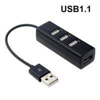 ตัวแยก USB ขนาดเล็ก4ฮับ USB พอร์ตของ TCJJ ฮับต่อพ่วงสีดำ USB ไฮสปีดฮับอะแดปเตอร์ USB 2.0อุปกรณ์เสริมสำหรับคอมพิวเตอร์พีซี