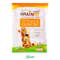 (บรรจุ 5 ชิ้น) Grainny ซีเรียลบาร์ เกรนนี่ ธัญพืชผสมผลไม้ 15 ชนิด หวานน้อย (บรรจุ 5 ชิ้น) Xongdur ซองเดอร์